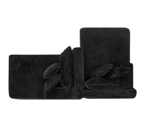 Canapé convertible deux places moderne pour appartement, fauteuil de salon compressé, aucun assemblage requis, en tissu velours côtelé - Product Image 4