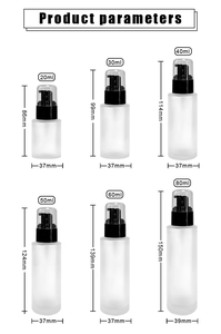 High Grade Clear <b>Glass</b> Cosmetic Packaging <b>Pump</b> <b>Bottles</b> 30ml 60ml 100ml 120ml Empty Facial Cream Lotion Container - Product Image 3