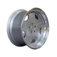 Nouvelles jantes de voiture YQ-R de remplacement, jantes en alliage à fond profond 5X112, 17*8j/9.5j, style sport racing concave, finition argentée