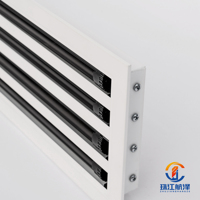 Grille linéaire réglable en aluminium moderne 0,5 mm Blanc 45 °   500 ° Diffuseur d'air mural rectangulaire pour système de climatisation HVAC