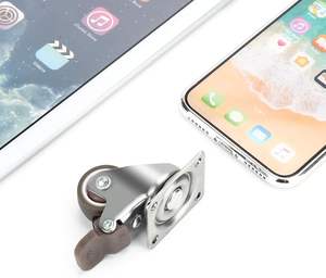 Ensemble de 4 roulettes pivotantes en acier au carbone et caoutchouc polyuréthane, robustes, pour chariot à meubles, chariot de travail, chariot à main - Product Image 4