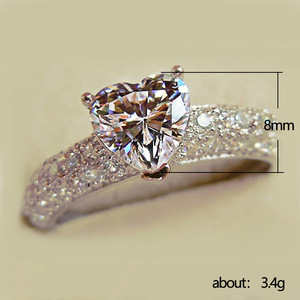 Anello dal Design a Forma di Cuore, Stile Elegante, Anello da Dito per Donne - Product Image 5