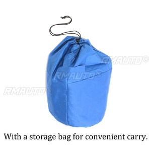 Bâche de bateau robuste bleue 210D pour bateaux à coque en V de 11-13 pieds/14-16 pieds/17-19 pieds/20-22 pieds, idéale pour la navigation rapide et les sports nautiques, imperméable et anti-poussière - Product Image 3
