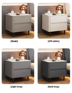 Современная прикроватная тумба из массива дерева с дизайном из каменной плиты для спальни и гостиной, роскошный шкаф для хранения - Product Image 3