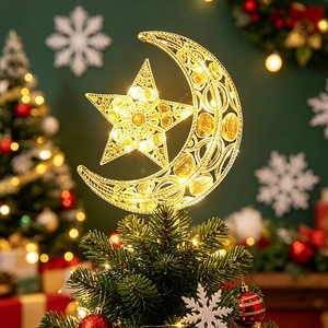 Đèn LED Nhựa Trong Suốt Có Đèn Có Thể Tái Sử Dụng Treo Cây Giáng Sinh Topper Ngôi Sao 15Cm 23Cm Ấm Áp Nhiều Màu Sắc Nhấp Nháy Trang Trí Nhà Dedor - Product Image 4