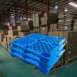 Palette grillagée à neuf pieds personnalisée, palette en plastique à pieds ronds, plateforme de stockage anti-humidité, palette pour chariot élévateur, chariot élévateur - Product Image 1
