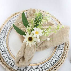 Anneaux de serviette décoratifs en pin et cyprès pour Noël, mini-anneaux de bougies, centres de table, couronnes de Noël, décorations de mariage - Product Image 2