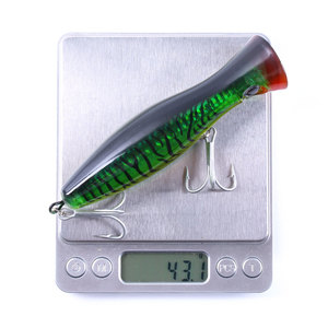 Super Offerta PO101 13 cm 43 g Esca Artificiale Rigida Galleggiante Grande Popper da Pesca con <span class=keywords><strong>Occhi</strong></span> 3D - Product Image 5