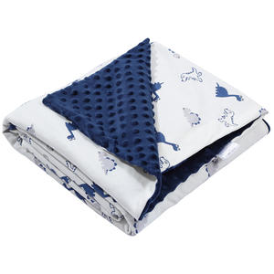 Couverture pour bébé en peluche douce Minky pour tout-petit, nouveau-né, poussette, voyage, logo personnalisé - Product Image 1