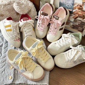 Zapatos Deportivos Casuales 2026, Estilo Coreano Retro, Punta Redonda, Suela Gruesa, Transpirables, Antideslizantes, Blancos - Product Image 6