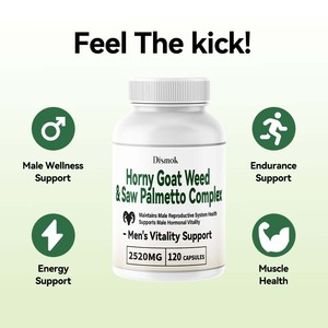 Suplemen Herbal Alami Dismok Ekstrak Saw Palmetto Kapsul Lunak untuk Pertumbuhan Rambut Kesehatan Prostat dan Saluran Kemih Pria - Product Image 2