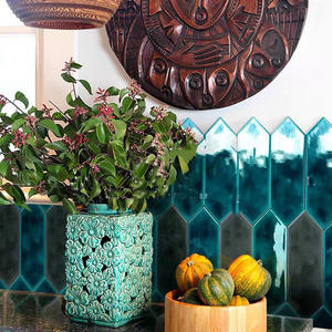 Azulejos de pared pintados a mano de cerámica personalizados, azulejos de pared de mosaico decorativos, máquina de fabricación de ladrillos hechos a mano - Product Image 2