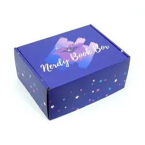 Caja de correo con diseño de impresión reciclada para negocios pequeños, caja de cartón corrugado plegable con diseño de rollo, Pac