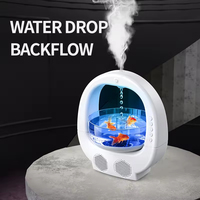 Humidificateur à goutte d'eau antigravité LX pour aquarium, diffuseur d'arômes intelligent, refroidisseur d'air, haut-parleur BT à refoulement, veilleuse