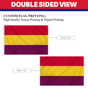 Drapeau de la Deuxième <span class=keywords><strong>République</strong></span> <span class=keywords><strong>espagnole</strong></span> 3x5 pieds 100% polyester Drapeau historique double face pour la vente en gros - Product Image 3