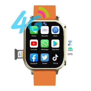 2023 Latest 4G SIM Watch 8 DW88 Ultra 2.1 inch Screen APP Free Download GPS Card WIFI Google Maps Android 8.0 1+8G 4g Smartwatch