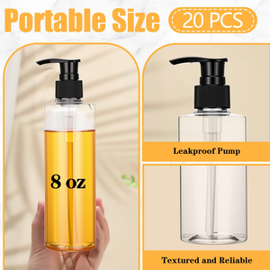 ขวดพลาสติก PET ใสขนาด 100-200 มล. พร้อมหัวปั๊มโลชั่นสำหรับผลิตภัณฑ์ดูแลผิวหน้า - Product Image 2