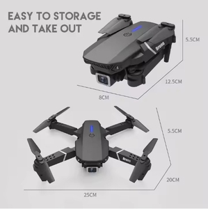 E88 Mini Có Thể Gập Lại 4K HD Máy Ảnh Drone UAV Quadcopter Dài Phạm Vi Điều Khiển Từ Xa Cho Người Mới Bắt Đầu Chụp Ảnh Trên Không Làm Bằng Nhựa - Product Image 2