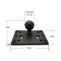 Grand carré vesa 100/100 support de support de tablette à bille supports réglables boule de 1.5 pouces pour ram
