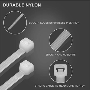Bridas de Nylon Autoblocantes de Alta Resistencia de <span class=keywords><strong>9</strong></span>*600 mm, Resistencia a la Tracción de 175 lbs, PA66 para Construcción y Maquinaria - Product Image 4