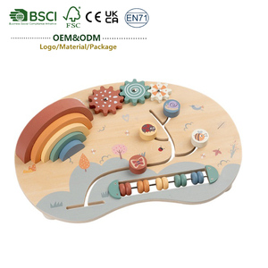 Giocattoli Montessori <span class=keywords><strong>in</strong></span> <span class=keywords><strong>Legno</strong></span>, Tavola Sensoriale con Attività, Labirinto di Perline per Abbinamento Forme, Gioco Educativo Montessori per Bambini - Product Image 1