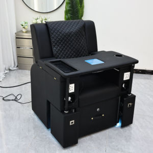 Sillón de Pedicura Eléctrico Profesional Negro con Bañera para Pies para Uso en Salón de Belleza - Product Image 6
