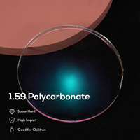 Lentes oftálmicas antirreflectantes 1,59 PC Material de lente de policarbonato de vidrio óptico de visión única para anteojos