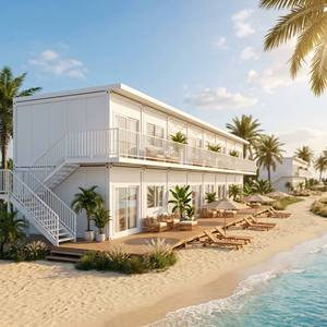 บ้านคอนเทนเนอร์แบบถอดประกอบได้ TOPPRE ปรับแต่งได้ตามต้องการ ห้องพักโรงแรมสำเร็จรูปแบบโมดูลาร์ แข็งแรงทนทาน สำหรับโฮมสเตย์ บีแอนด์บี แคบิน - Product Image 1