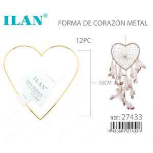 Anello in metallo a forma di cuore ILAN da 10 cm per acchiappasogni fai da te - Product Image 3