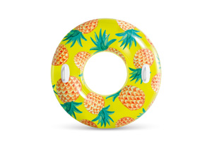 Bouée de natation gonflable INTEX56261 en PVC avec poignées, motifs fruits (ananas, pastèque, fraise), portable et sécurisée pour enfants - Product Image 4