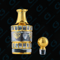 CJ- 250ml UV doré arabe vide Attar huile de parfum recharge décantation affichage bouteilles en verre