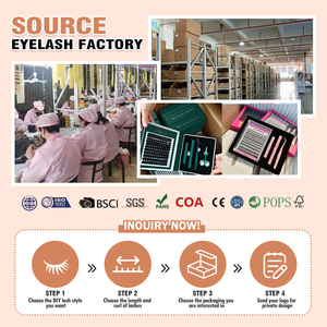Kit de cils DIY à segments en grappe, volume intense, faits à la main, avec logo personnalisé, 8-16mm, bande superfine, plateau mixte, prix usine - Product Image 5
