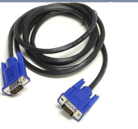 Kabel Video HD15 VGA Resolusi Tinggi dengan Pengunci Sekrup untuk Layar Desktop dan Proyektor Konferensi