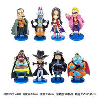 Figurines d'action WCF Anime en vogue : Ensemble complet Luffy, Zoro, Nami en PVC – Modèle de collection et ornement de voiture pour les 14 ans et plus