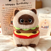 Boneka Kucing Hamburg Patrol Calico Claw Machine - Poliester Tinggi 11-30cm Hadiah Sempurna untuk Pacar, Kekasih, Anak-anak