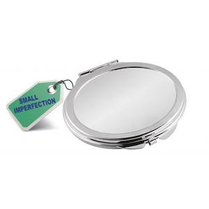 Miroir de poche compact pliable à double grossissement 2x, miroir cosmétique pliable double face à motif cœur, boîte DEFECTIVE ELLIPSE - Product Image 2