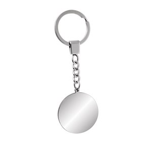 Portachiavi in Acciaio alla Moda con Logo Stampato UV, Personalizzabile con Portamonete o Moschettone, Portachiavi Rotondo da 35mm per Foto Digitali - Product Image 1