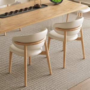 <span class=keywords><strong>Sedia</strong></span> da Pranzo in Stile Nordico con Struttura in <span class=keywords><strong>Legno</strong></span> e Cuscino in <span class=keywords><strong>Pelle</strong></span> per Casa, Ufficio e Ristorante, con Schienale per il Relax durante i Pasti - Product Image 5