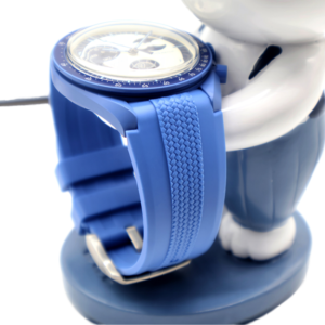 Correa <span class=keywords><strong>Moonswatch</strong></span> de 20mm con extremo curvo, muñequeras de goma de silicona de liberación rápida, transpirable de lujo para Smartwatch, reloj inteligente perfecto - Product Image 1
