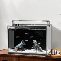 Großhandel YEE Jinjing Ultra-Weißes Glas-Aquarium mit Integriertem Rückfilter, Nass-Trocken-Trennung, Leiser Pumpe und LED Blau-Weiß-Licht