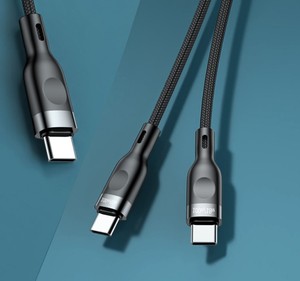 1.2m 100w <span class=keywords><strong>USB</strong></span>-C tipo c 2 in 1 2 in1 tipo-c QC PD ricarica rapida <span class=keywords><strong>USB</strong></span> <span class=keywords><strong>cavo</strong></span> di ricarica dati per ipad macbook Dell <span class=keywords><strong>Nintendo</strong></span> <span class=keywords><strong>Switch</strong></span> - Product Image 3