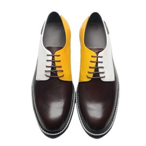 Zapatos de cuero para hombre con cordones de nuevo estilo, zapatos de cuero personalizados de alta calidad hechos a mano de diseñador - Product Image 3