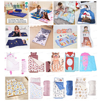 Tapis de sieste personnalisé pour tout-petits, motif sirène, avec couverture en minky amovible et oreiller, pour filles, crèche et maternelle