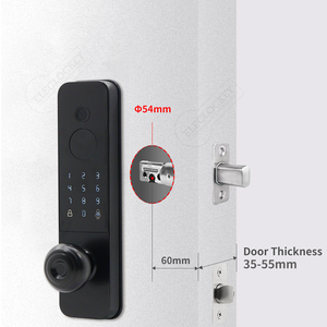 Combo de cerradura de puerta inteligente con WiFi, manijas de cerrojo de entrada sin llave, contraseña de huella dactilar de aleación de aluminio, Control de aplicación Tuya/TTlock, Smart <span class=keywords><strong>Dead</strong></span> - Product Image 6