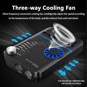 อินเวอร์เตอร์ในรถยนต์ 200W 12V/24V เป็น 220V อะแดปเตอร์แปลงไฟจากที่จุดบุหรี่ พร้อม QC 3.0 ช่องเสียบ USB 5 ช่อง ชาร์จเร็ว - Product Image 4