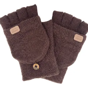 かわいい女の子の冬の手袋暖かい指の手袋を編む手の手首の指のないタッチスクリーンの手袋