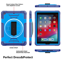 Coque de protection robuste en PC et TPU à trois couches pour tablette, avec béquille et poignée, idéale pour étudiants et écoliers, protection antichute pour iPad 9.7 - Offre Spéciale