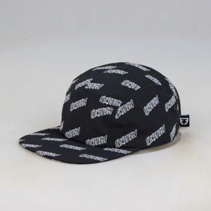 Sombrero de <span class=keywords><strong>Camper</strong></span> para correr de cinco paneles para <span class=keywords><strong>hombre</strong></span>, correa de sublimación personalizada, precio de fábrica barato, patrón de letras de tela de rizo común - Product Image 1