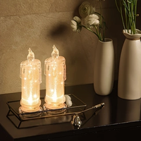 Bougies LED transparentes sans flamme à piles pour colonnes, idéales pour dîners aux chandelles et décorations de mariage