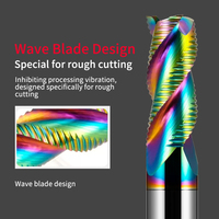 Fraise à ébarber en carbure arc-en-ciel CHOWMASTER HRC55 à 3 cannelures, outil CNC haute efficacité pour l'aluminium, le cuivre, le zinc et l'acrylique